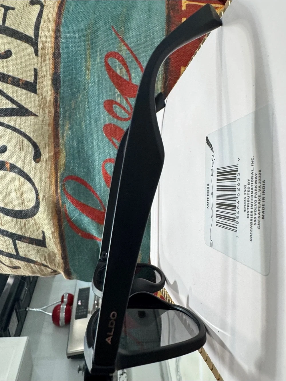 Aldo Black Oversized Square Sunglasses for Men